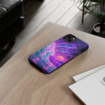 Neon Dolphin Ocean Vaporwave Art Tough Phone Case