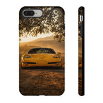 C5 Z06 Corvette Phone Case, Yellow Golden Hour Trail Cover