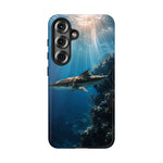 Cobia Reef Phone Case, Shaft of Light Ocean Fishing Tough Cover