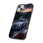 Skyline GT-R R34 White Nurburgring Speed Art Tough Phone Case