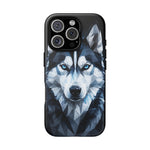 Siberian Husky Geometric Diamond Art Tough Phone Case
