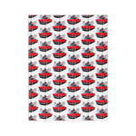 1955 Thunderbird Red Microfiber Throw Blanket Classic Car Gift