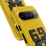 1969 Camaro Z28 Yellow Front View Muscle Car Tough Phone Case