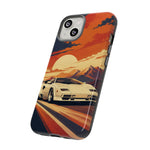 Retro Sunset Countach phone case | Sports car tough cover