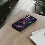 Cosmic Wolf Phone Case, Galaxy Nebula Portrait Tough Cover, Gift
