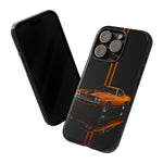 Orange Cuda Phone Case, Muscle Car Stripe Studio Cover, Gift