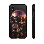 Chrome Skull Sunset Reflection Phone Case Tough Cover Gift