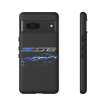 Blue C7 Z06 Sports Car Tough Phone Case Track Style Cover Gift