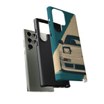 S13 Teal White Pop-up Tough Phone Case for JDM Fans