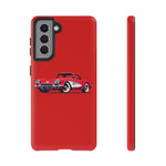Red Classic Corvette C1 Illustration phone case | Retro Car Tough Case