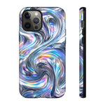 Chrome Metallic Swirl  Art Tough Phone Case