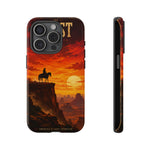 Western Sunset Cowboy Phone Case | Rugged Protective Cover
