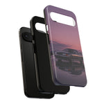 Sunset Skyline GT-R R32 phone case | car reflection, purple dusk