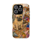 Guilty French Bulldog Phone Case, Confetti Watercolor Cover