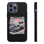 R34 Skyline GT-R Sakura Mountain JDM Tough Phone Case Gift