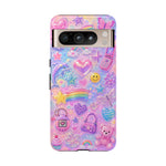 Retro Sticker Collage Y2K Art Tough Phone Case