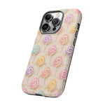 Pastel Swirl Lollipops Tough Case | Candy Pattern Phone Cover