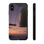 Temple Bell Sunset Phone Case Japan Zen Tough Case