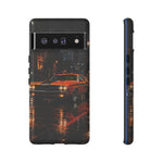 Challenger RT Phone Case, Rainy City Night Muscle Car Tough Cover