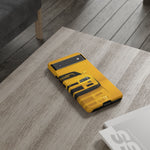 Yellow Skyline Phone Case, R34 GTR 90s JDM Legend Tough Cover for Men Gift