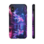Neon Koi Reflection Vaporwave phone case | Tough Cover