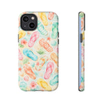 Watercolor Flip Flops pattern Tough Case | Beach Shells Phone Cover