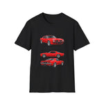 Red 1975 Trans Am Cars T-Shirt | Classic Muscle Car Trio Illustration