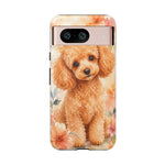 Miniature Poodle Whimsical Watercolor Art Tough Phone Case