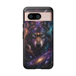 Cosmic Wolf Phone Case, Galaxy Nebula Portrait Tough Cover, Gift