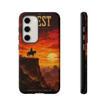 Western Sunset Cowboy Phone Case | Rugged Protective Cover