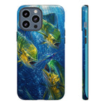 Mahi Mahi School Phone Case, Dorado Fish Frenzy Cover for Anglers