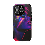 Neon Lightning Face 80s phone case | Tough Case