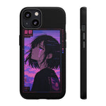 Melancholy Anime Girl Phone Case Vaporwave Tough Case