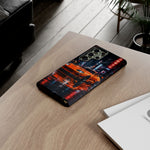 Orange Supra Phone Case, Neon City Night JDM Sports Car Tough Cover