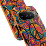 Peace Love Rainbow Spiral Art Tough Phone Case