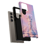 Praying Cherub Statue halo Vaporwave Aesthetic phone case