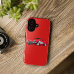 Red Classic Corvette C1 Illustration phone case | Retro Car Tough Case