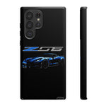 Blue C7 Z06 Sports Car Tough Phone Case Track Style Cover Gift