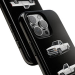 Chevy 1500 OBS Truck Phone Case White, Three-View Vector Cover