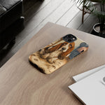 Guilty Basset Hound Phone Case, Muddy Watercolor Art Cover