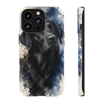 Black Lab Watercolor Art Tough Phone Case - Dog Portrait