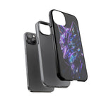 Holographic Wolf Phone Case, Fractured Prism Iridescent Cover