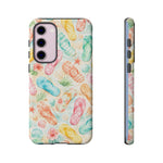Watercolor Flip Flops pattern Tough Case | Beach Shells Phone Cover