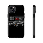 Black C6 Phone Case American Sports Car Tough Cover Gift