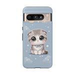 Scottish Fold Kawaii Owl Chibi Art Tough Phone Case
