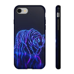 Neon Blue Tiger phone case | tough protective cover