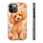 Miniature Poodle Whimsical Watercolor Art Tough Phone Case
