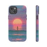 Vaporwave Ocean Sunset Tough Phone Case Cover Gift Art