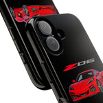 Red C8 Z06 Illustration Phone Case for Vette Owners | Tough Cover