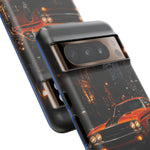 Challenger RT Phone Case, Rainy City Night Muscle Car Tough Cover